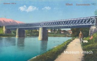 Die erneuerte Bahnbrücke, um 1913 - Oesterreich - alte historische Fotos Ansichten Bilder Aufnahmen Ansichtskarten 