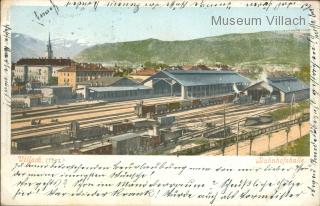 Blick über dan Bahnhof - Oesterreich - alte historische Fotos Ansichten Bilder Aufnahmen Ansichtskarten 