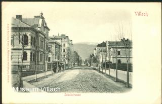 Schulstraße um 1910, Blick zum Zentrum - Oesterreich - alte historische Fotos Ansichten Bilder Aufnahmen Ansichtskarten 