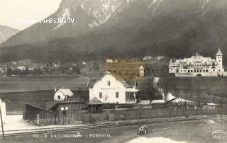 Unterbergen Bahnhof mit Karawankenhof - Oesterreich - alte historische Fotos Ansichten Bilder Aufnahmen Ansichtskarten 