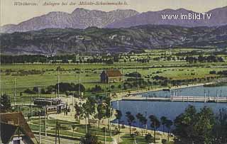 Anlagen bei der Militärschwimmschule - Oesterreich - alte historische Fotos Ansichten Bilder Aufnahmen Ansichtskarten 