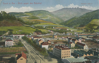 Bruck - Blick gegen Bahnhof - Oesterreich - alte historische Fotos Ansichten Bilder Aufnahmen Ansichtskarten 