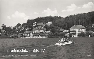 Strandhotel Aschgan - Seeansicht - Villach(Stadt) - alte historische Fotos Ansichten Bilder Aufnahmen Ansichtskarten 