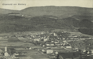 Völkermarkt vom Weinberg - alte historische Fotos Ansichten Bilder Aufnahmen Ansichtskarten 