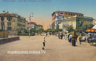 Grado, Lago San Grisogono mit Hotel Lido - Friaul Julisch Venetien - alte historische Fotos Ansichten Bilder Aufnahmen Ansichtskarten 