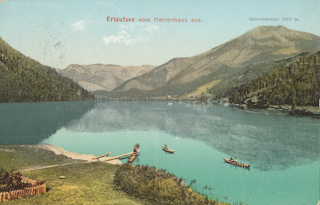 Erlaufsee vom Herrenhaus - Niederösterreich - alte historische Fotos Ansichten Bilder Aufnahmen Ansichtskarten 