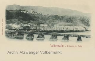 Völkermarkt, Draubrücke - Seenstraße - alte historische Fotos Ansichten Bilder Aufnahmen Ansichtskarten 