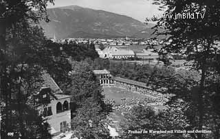 Warmbad Villach mit Freibad - Villach-Warmbad-Judendorf - alte historische Fotos Ansichten Bilder Aufnahmen Ansichtskarten 