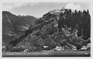 Gratschach mit Ruine Landskron - Villach - alte historische Fotos Ansichten Bilder Aufnahmen Ansichtskarten 