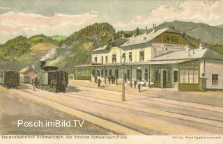 Tauernbahn Nordrampe Bahnhof Schwarzach-St.Veit - Sankt Johann im Pongau - alte historische Fotos Ansichten Bilder Aufnahmen Ansichtskarten 