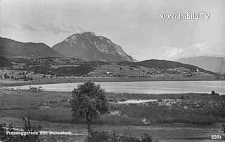 Presseggersee mit Dobratsch - Presseggersee - alte historische Fotos Ansichten Bilder Aufnahmen Ansichtskarten 