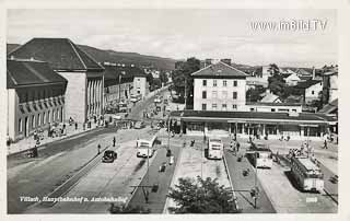 Bahhofsplatz - Oesterreich - alte historische Fotos Ansichten Bilder Aufnahmen Ansichtskarten 