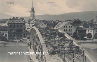 Villach mit Draubrücke - Oesterreich - alte historische Fotos Ansichten Bilder Aufnahmen Ansichtskarten 