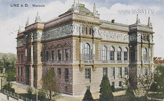 Linz  - Museum - alte historische Fotos Ansichten Bilder Aufnahmen Ansichtskarten 