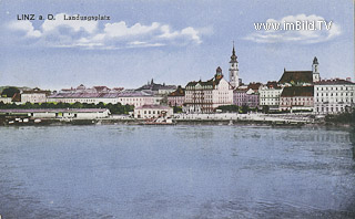 Linz - Landungsplatz - alte historische Fotos Ansichten Bilder Aufnahmen Ansichtskarten 