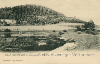 Völkermarkt, Villa Schrenck mit Kusterteich - Kärnten - alte historische Fotos Ansichten Bilder Aufnahmen Ansichtskarten 