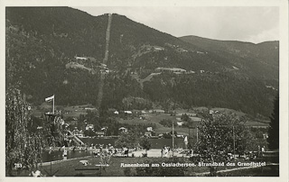 Strand beim Grandhotel - Villach - alte historische Fotos Ansichten Bilder Aufnahmen Ansichtskarten 