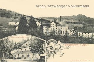 3 Bild Litho Karte - Klagenfurt Schleppe Brauerei - Schleppe-Platz - alte historische Fotos Ansichten Bilder Aufnahmen Ansichtskarten 