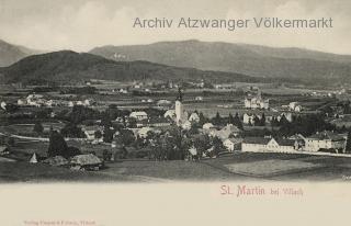 St. Martin bei Villach, Ortsansicht - Villach - alte historische Fotos Ansichten Bilder Aufnahmen Ansichtskarten 