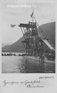 Sprungturm St. Andrä - Villach - alte historische Fotos Ansichten Bilder Aufnahmen Ansichtskarten 