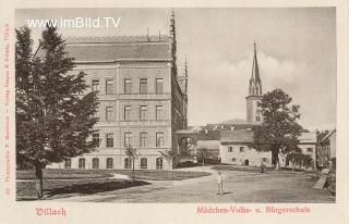 Mädchen-Bürgerschule - Villach-Innere Stadt - alte historische Fotos Ansichten Bilder Aufnahmen Ansichtskarten 