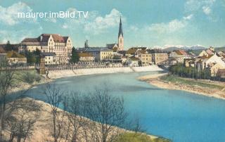 An der Drau - Villach-Innere Stadt - alte historische Fotos Ansichten Bilder Aufnahmen Ansichtskarten 