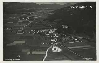 Fliegeraufnahme Bleiburg - Kärnten - alte historische Fotos Ansichten Bilder Aufnahmen Ansichtskarten 