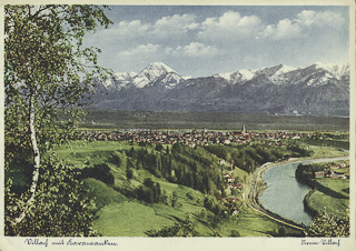 Drau und Mittagskogel - Villach(Stadt) - alte historische Fotos Ansichten Bilder Aufnahmen Ansichtskarten 