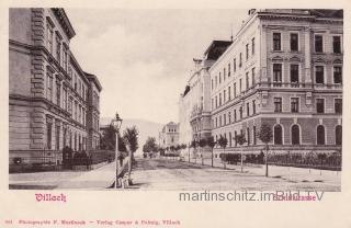 Villach Schulstrasse - Villach-Innere Stadt - alte historische Fotos Ansichten Bilder Aufnahmen Ansichtskarten 