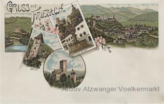 5 Bild Litho Karte Friesach - Kärnten - alte historische Fotos Ansichten Bilder Aufnahmen Ansichtskarten 