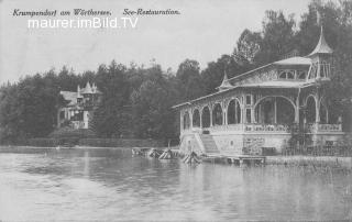 Krumpendorf - Seerestauration - Kärnten - alte historische Fotos Ansichten Bilder Aufnahmen Ansichtskarten 