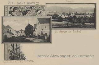 St. Georgen am Sandhof 2 Bild Karte  - Kärnten - alte historische Fotos Ansichten Bilder Aufnahmen Ansichtskarten 