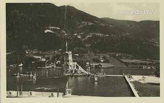 Sprungturm beim Hotel Annenheim - Oesterreich - alte historische Fotos Ansichten Bilder Aufnahmen Ansichtskarten 