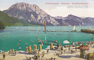 Gmunden - Strandbad - Oesterreich - alte historische Fotos Ansichten Bilder Aufnahmen Ansichtskarten 