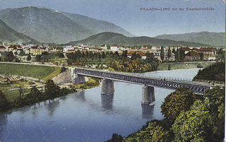 Eisenbahnbrücke - Villach(Stadt) - alte historische Fotos Ansichten Bilder Aufnahmen Ansichtskarten 