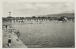 Strandbad Klagenfurt - Oesterreich - alte historische Fotos Ansichten Bilder Aufnahmen Ansichtskarten 