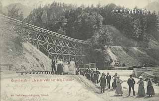 Rosenbachtal: Wasserwehr vor dem Tunnel - St. Jakob im Rosental - alte historische Fotos Ansichten Bilder Aufnahmen Ansichtskarten 