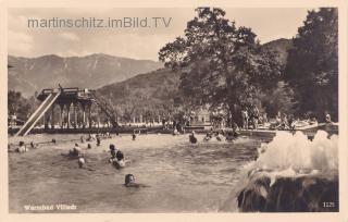 Warmbad Villach, Freibad - Villach - alte historische Fotos Ansichten Bilder Aufnahmen Ansichtskarten 