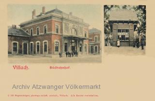 Villach, Südbahnhof  - Villach - alte historische Fotos Ansichten Bilder Aufnahmen Ansichtskarten 