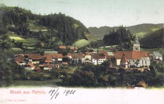 Metnitz - Ortsansicht von Süden - Sankt Veit an der Glan - alte historische Fotos Ansichten Bilder Aufnahmen Ansichtskarten 