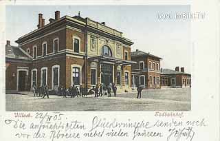 Südbahnhof - Hauptbahnhof - Villach-Innere Stadt - alte historische Fotos Ansichten Bilder Aufnahmen Ansichtskarten 