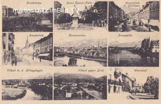 Villach, Mehrbildkarte  - Kärnten - alte historische Fotos Ansichten Bilder Aufnahmen Ansichtskarten 