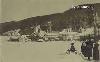 Ossiach im Winter - Feldkirchen - alte historische Fotos Ansichten Bilder Aufnahmen Ansichtskarten 