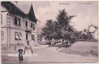 Bahnhofstrasse, Gasthaus Peter Eder - Bahnhofstraße - alte historische Fotos Ansichten Bilder Aufnahmen Ansichtskarten 