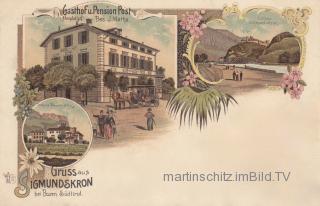 1899 - 3 Bild Litho Karte - Bozen - Bozen / Bolzano (Balsan, Bulsan) - alte historische Fotos Ansichten Bilder Aufnahmen Ansichtskarten 