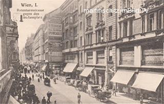 Wien, Rothenturmstraße gegen Stephansdom - Wien  1.,Innere Stadt - alte historische Fotos Ansichten Bilder Aufnahmen Ansichtskarten 