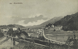 Gailitz Bahnstrecke mit Zug - Oesterreich - alte historische Fotos Ansichten Bilder Aufnahmen Ansichtskarten 