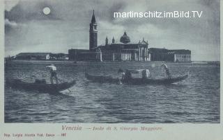 Venedig Insel Giorgio Maggiore - Mondscheinkarte - Italien - alte historische Fotos Ansichten Bilder Aufnahmen Ansichtskarten 