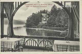 Blick vom Restaurant Krumpendorf - Europa - alte historische Fotos Ansichten Bilder Aufnahmen Ansichtskarten 