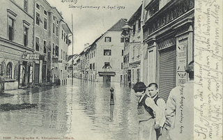 Hochwasser Villach - Europa - alte historische Fotos Ansichten Bilder Aufnahmen Ansichtskarten 